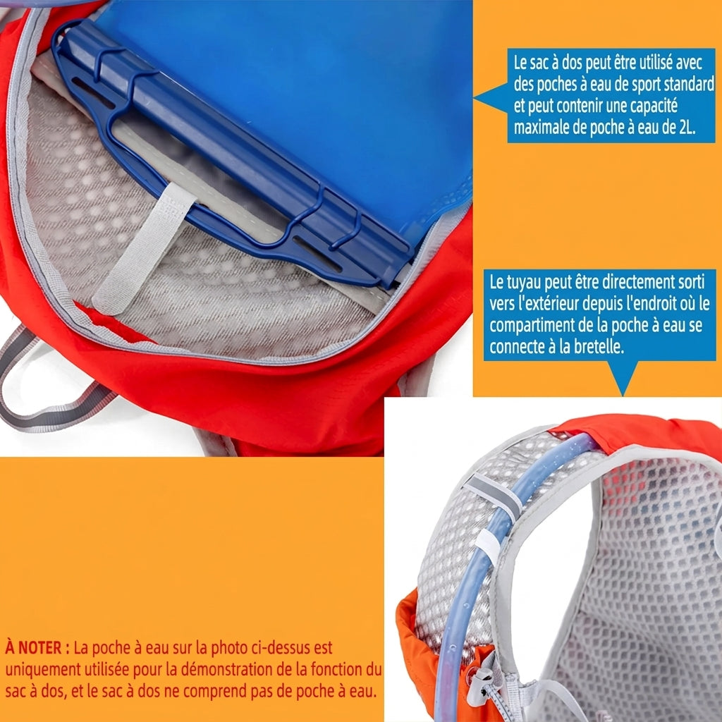 Sac à dos trail compatible poche à eau