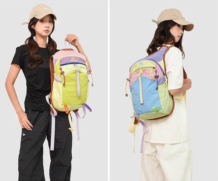 Sac à dos femme en toile Oxford coloris pastel