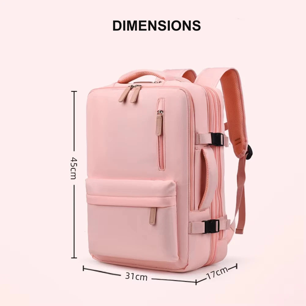 Sac à dos cabine femme 45x35x20 avec compartiment ordinateur