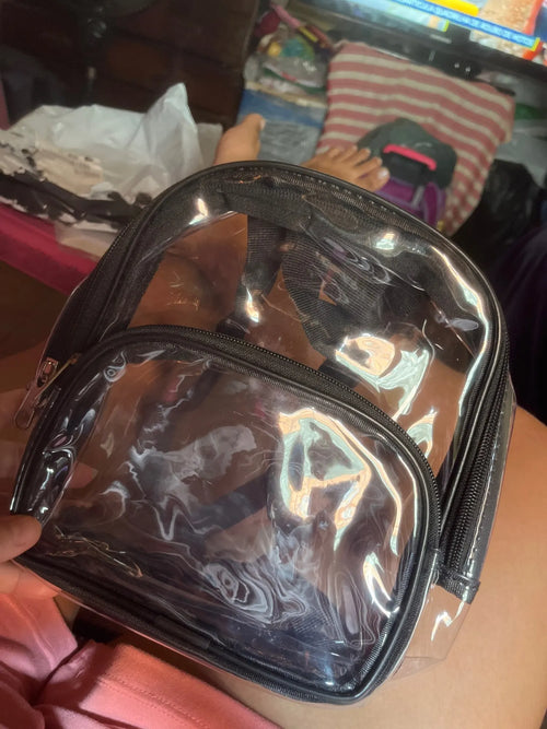 Photo du mini sac à dos transparent en PVC