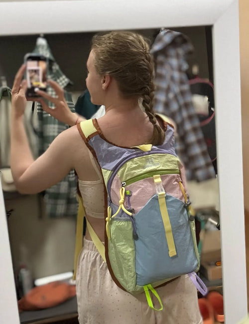 Photo du sac à dos femme en toile Oxford coloris pastel