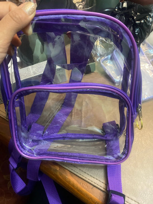 Photo du mini sac à dos transparent en PVC