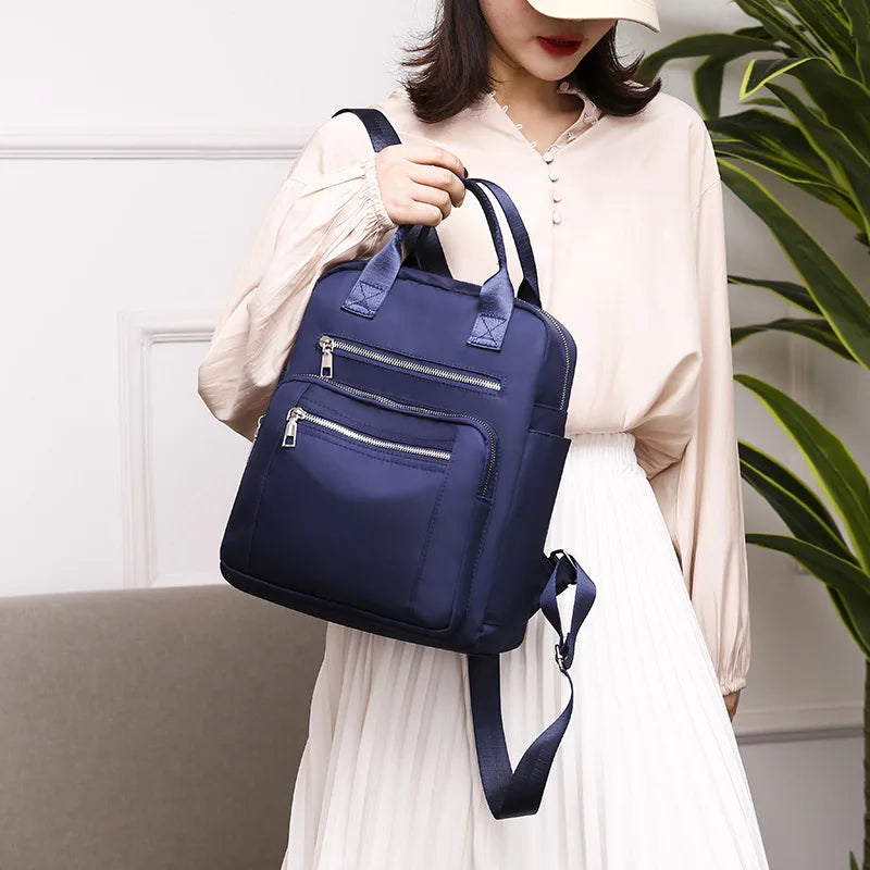 Sac à dos femme en toile Oxford multipoches