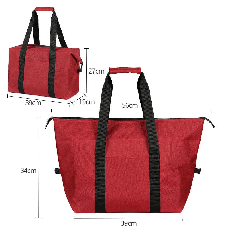 Sac isotherme pliable à doublure aluminium pour pique-nique