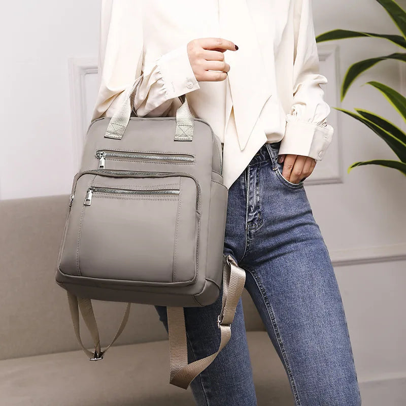 Sac à dos femme en toile Oxford multipoches