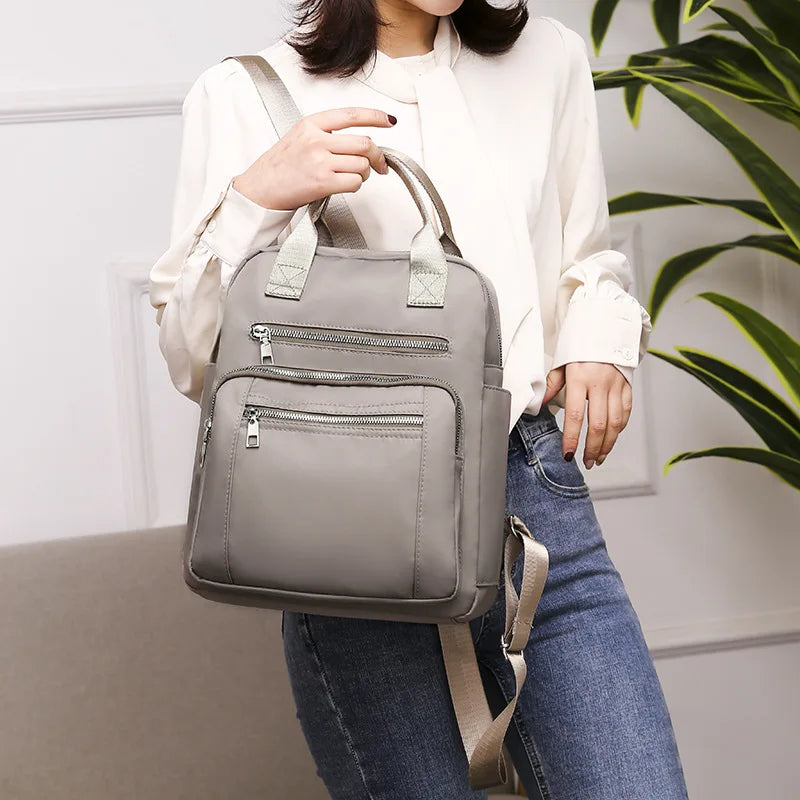 Sac à dos femme en toile Oxford multipoches