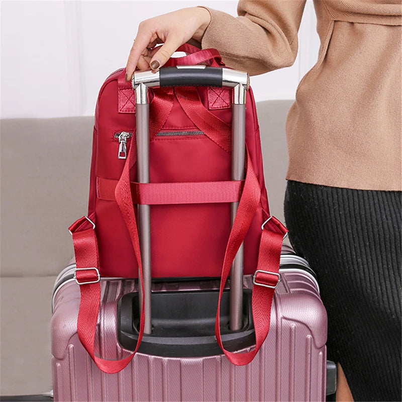 Sac à dos femme en toile Oxford multipoches