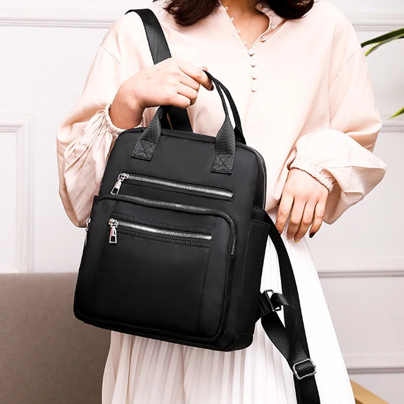 Sac à dos femme en toile Oxford multipoches