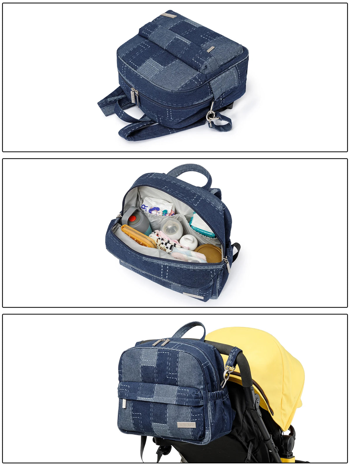 Sac à dos à langer en PU/PVC