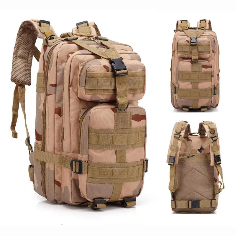 Sac à dos militaire 20-25L en nylon camouflage