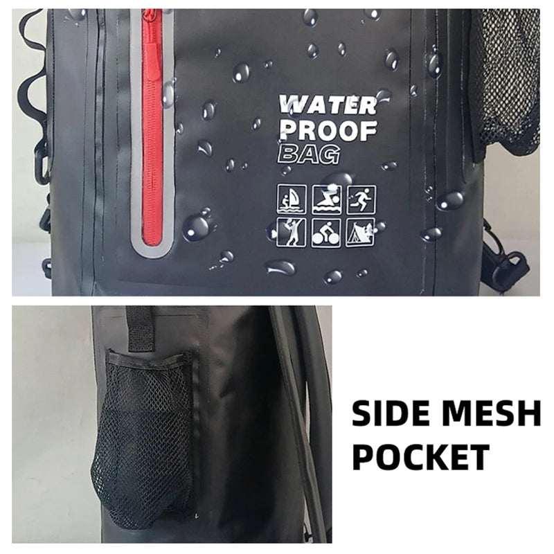 Sac à dos étanche 30L en PVC avec fermeture enroulement