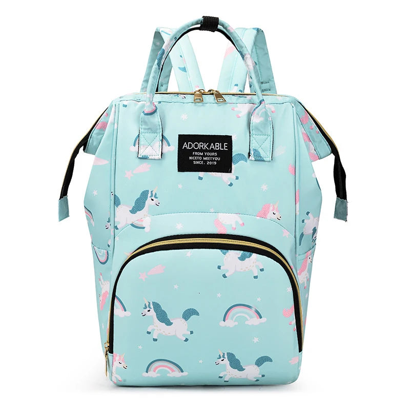 Sac à dos à langer avec poche isotherme biberon