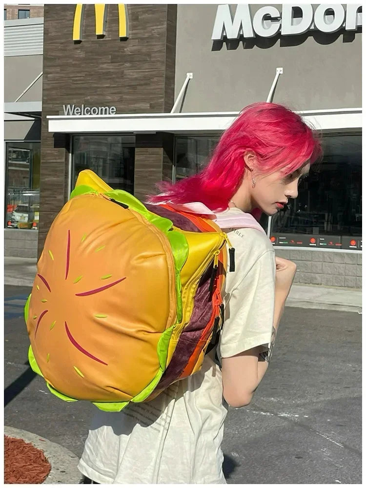 Sac à dos en forme de hamburger pour ordinateur
