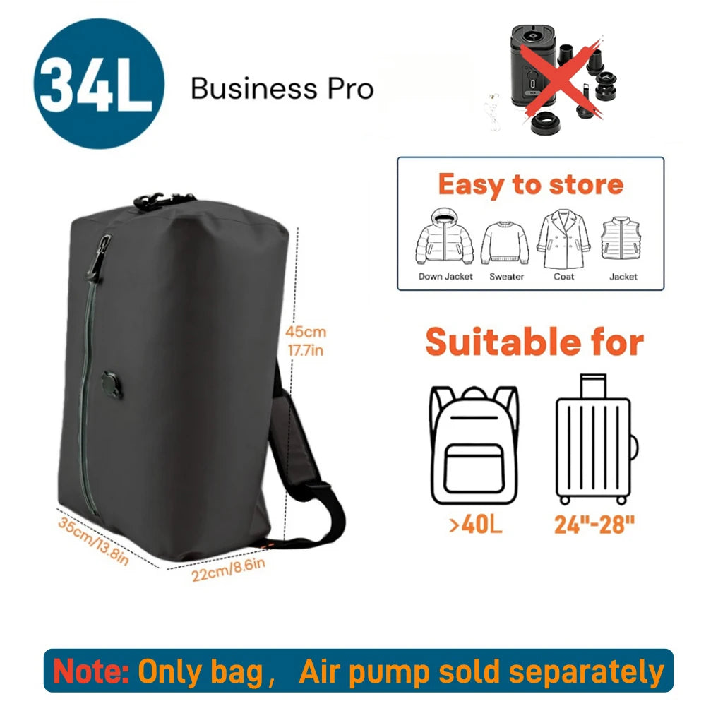 Sac de compression sous vide pour voyage en TPU