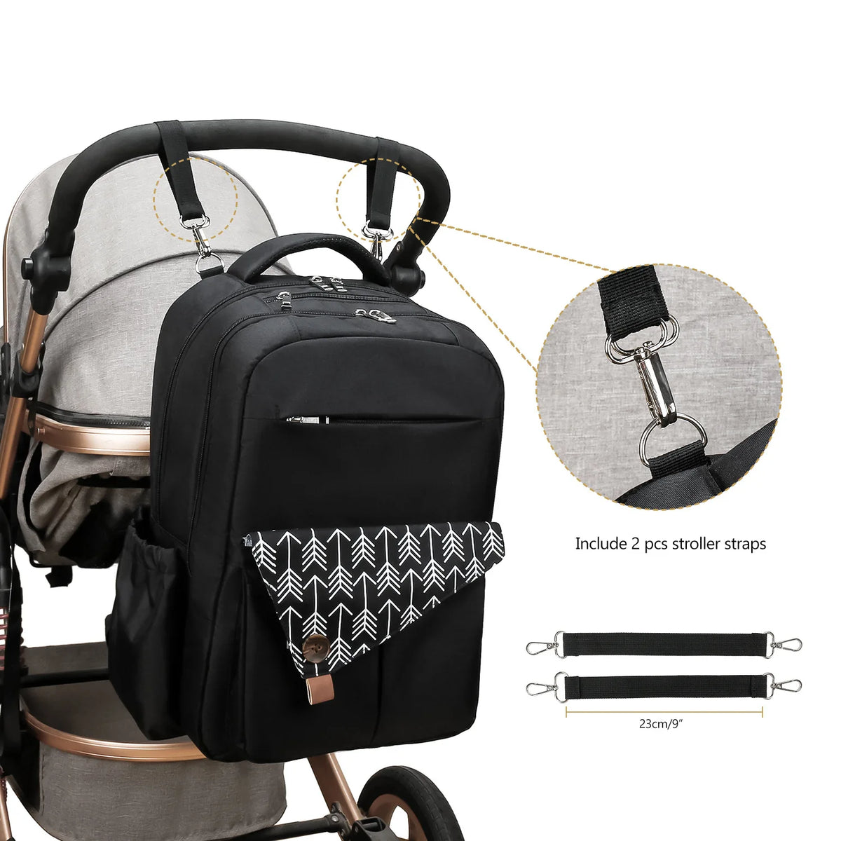 Sac à dos à langer multifonction pour parents