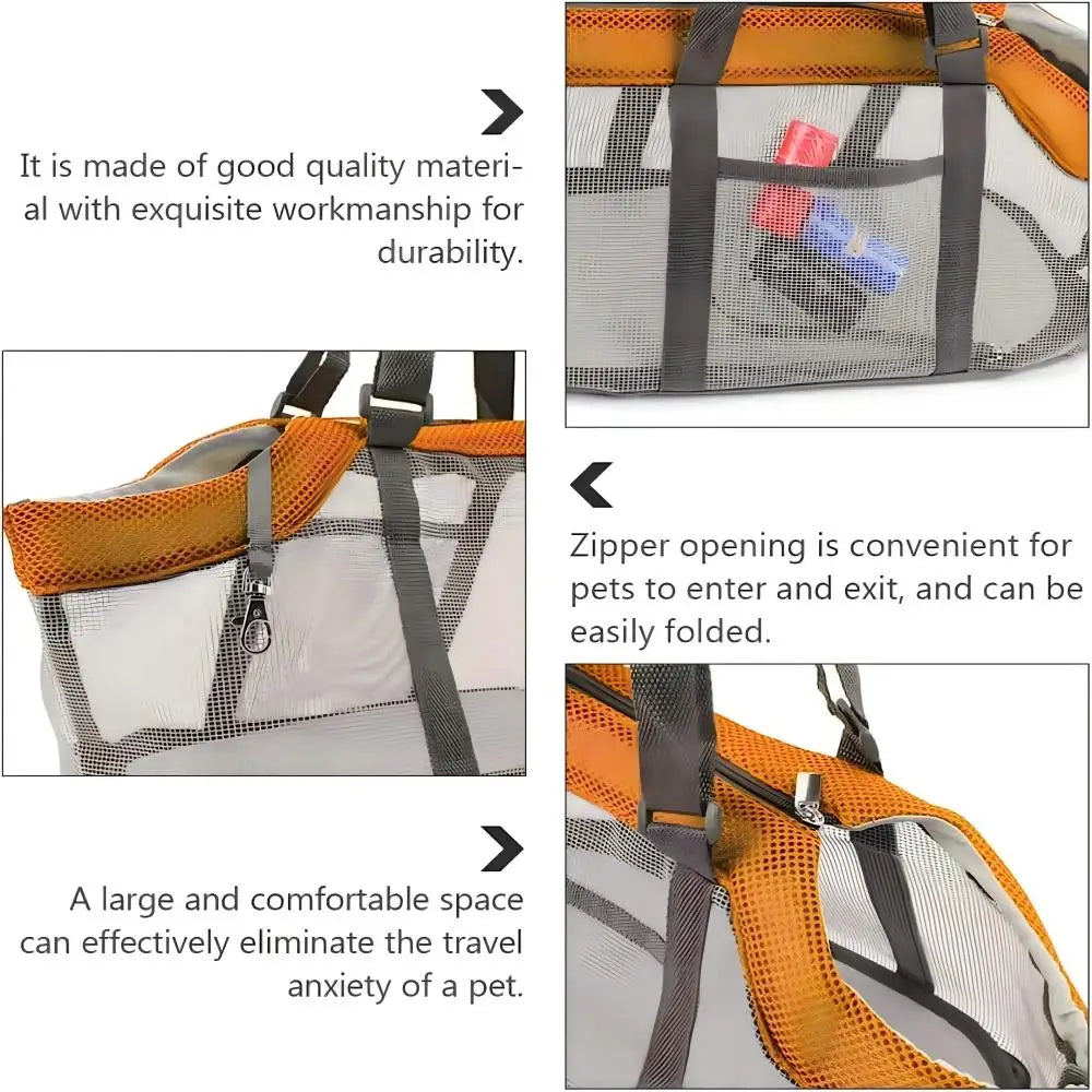 Sac de transport pour chat et petit chien en filet respirant