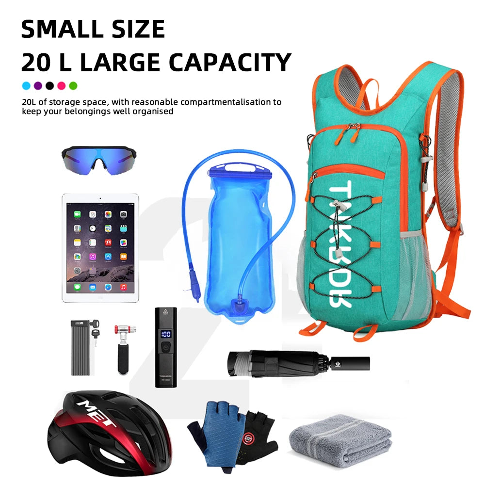 Sac à dos vélo 20L avec poche à eau et rangement casque
