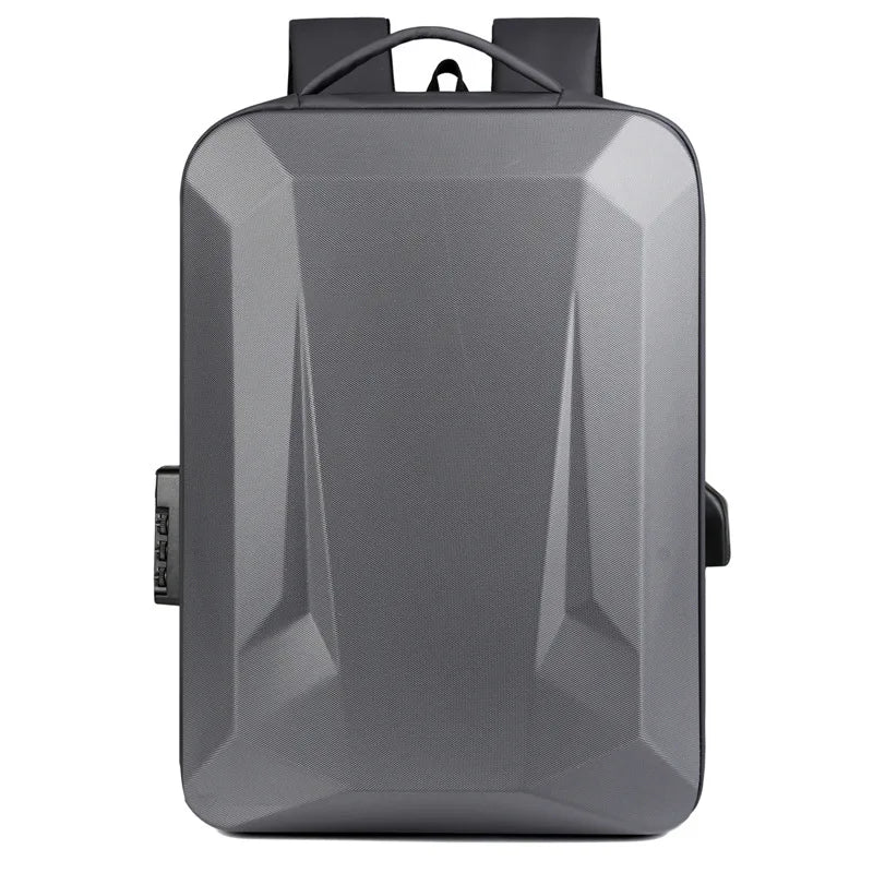 Sac à dos homme coque rigide anti-vol avec port USB
