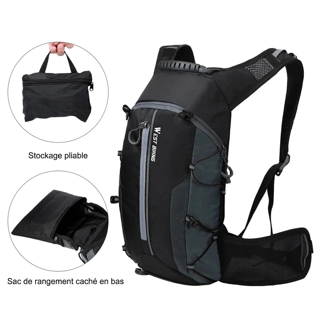Sac à dos vélo avec porte-bidon en polyester