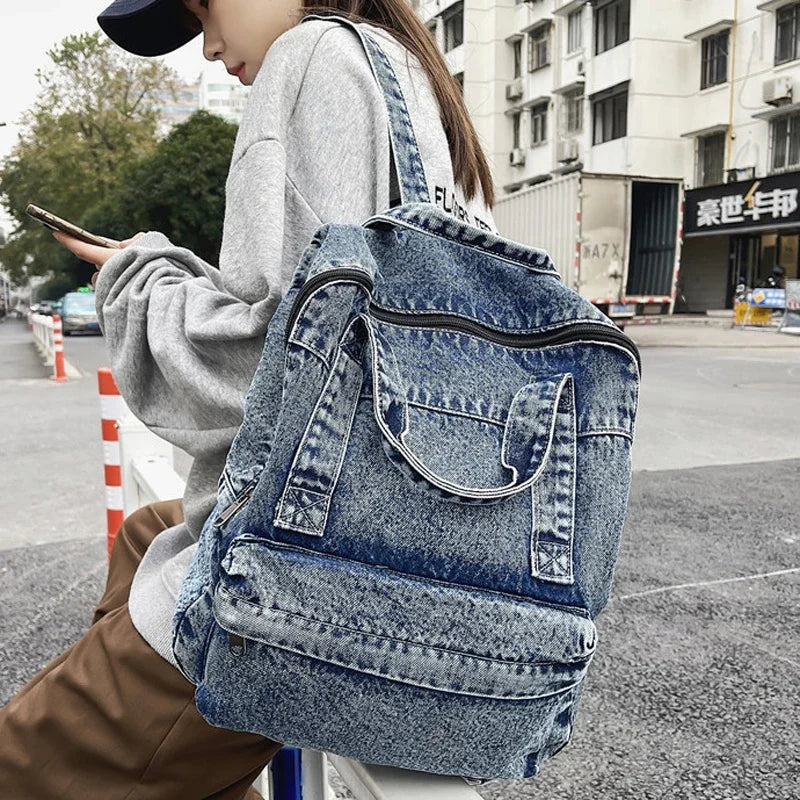 Sac à dos en jean 33x12x37 cm