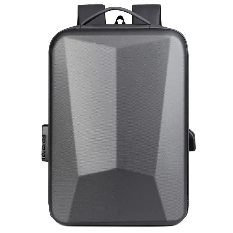 Sac à dos homme coque rigide anti-vol avec port USB