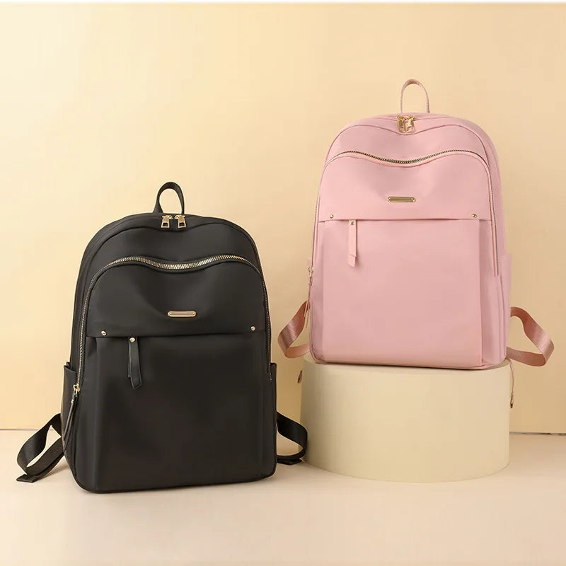 Sac à dos femme en nylon avec poche filet