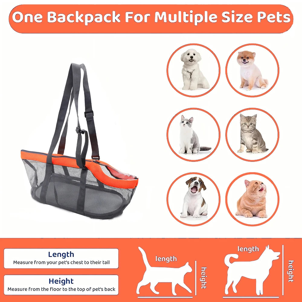 Sac de transport pour chat et petit chien en filet respirant