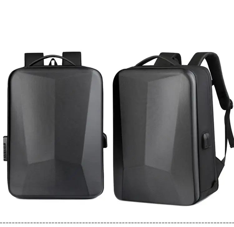 Sac à dos homme coque rigide anti-vol avec port USB