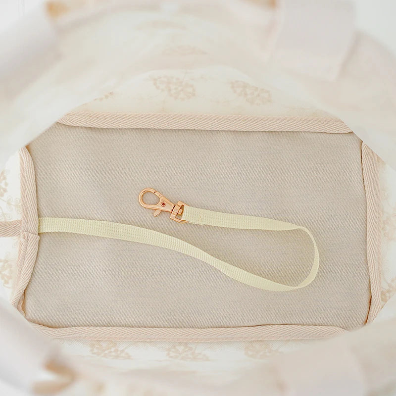 Sac de transport pour chien en dentelle florale
