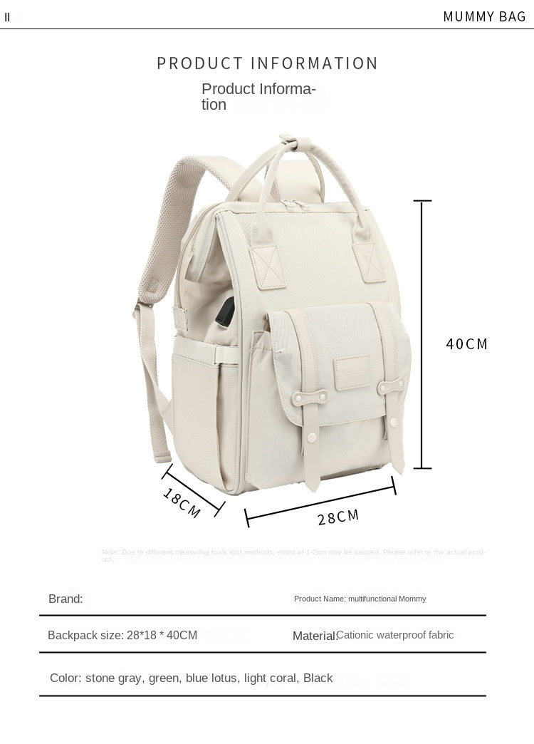 Sac à dos à langer en fibre synthétique