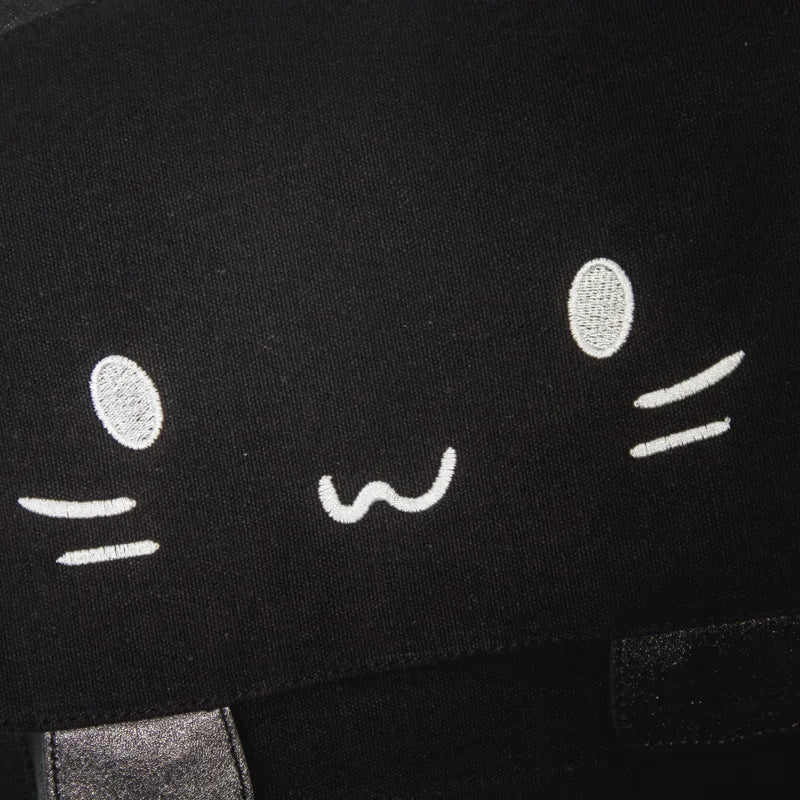 Sac à dos chat en toile avec oreilles 3D