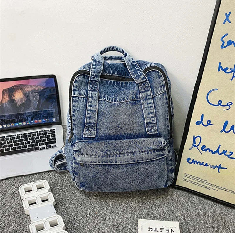 Sac à dos en jean 33x12x37 cm