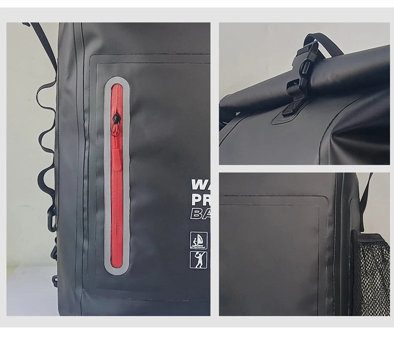Sac à dos étanche 30L en PVC avec fermeture enroulement