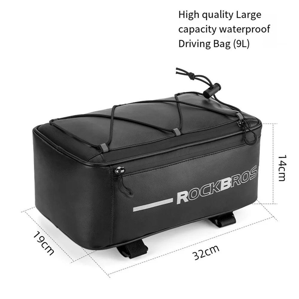 Sac à dos vélo porte-bagages résistant à la pluie 9L