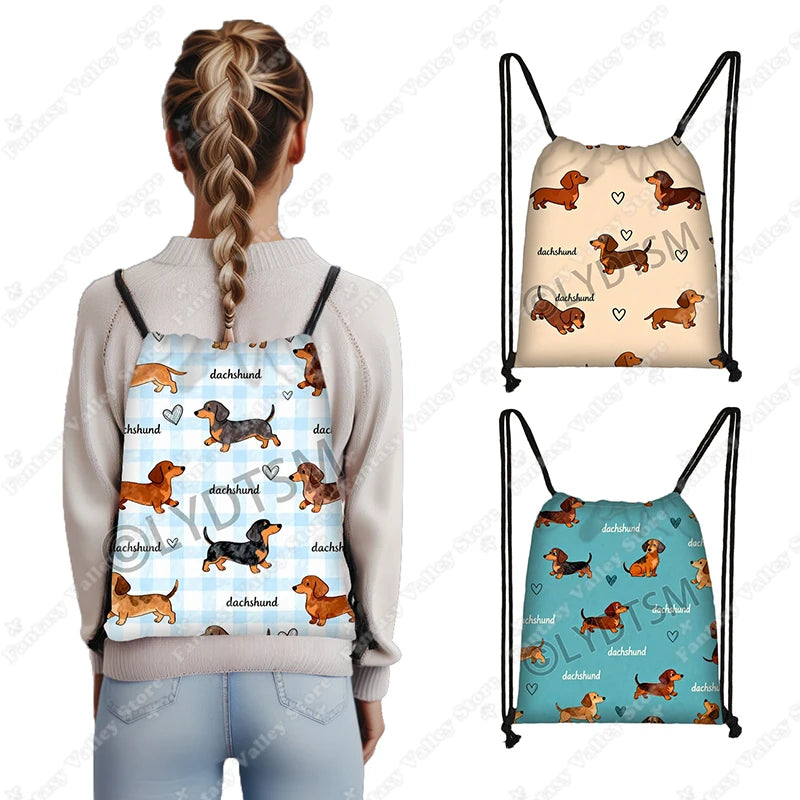 Sac à dos motif teckel kawaii