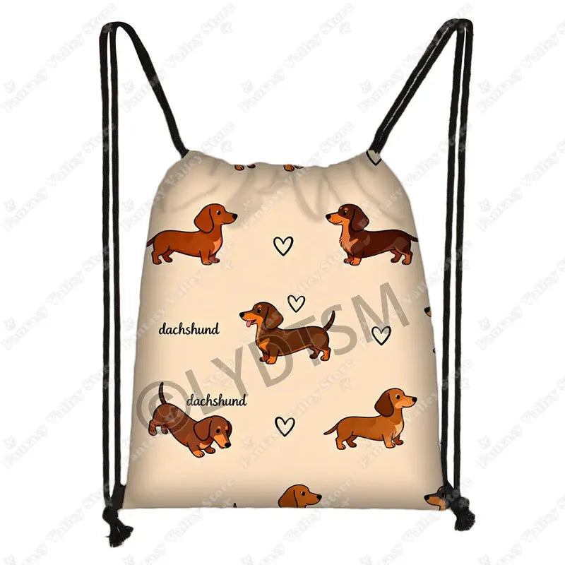 Sac à dos motif teckel kawaii