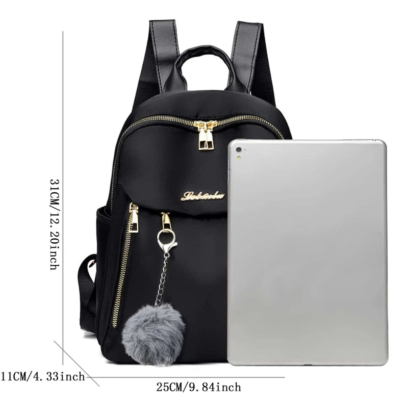 Sac à dos femme en toile Oxford noir