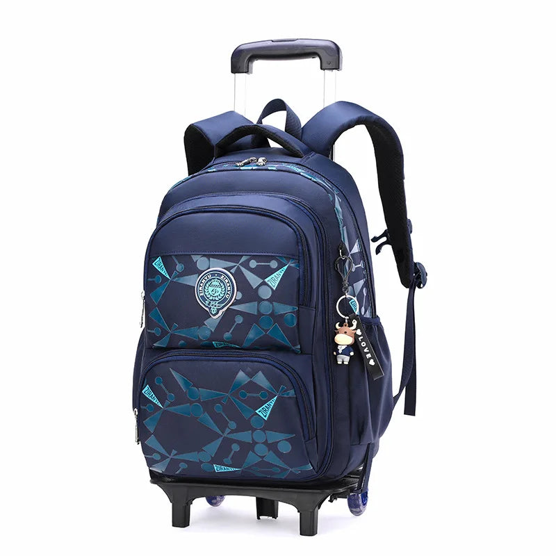 Sac à dos à roulettes enfant en nylon