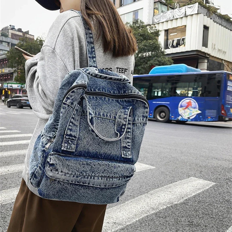 Sac à dos en jean 33x12x37 cm