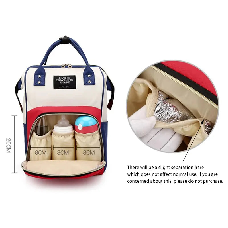 Sac à dos à langer avec poche isotherme biberons