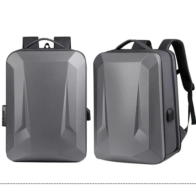 Sac à dos homme coque rigide anti-vol avec port USB