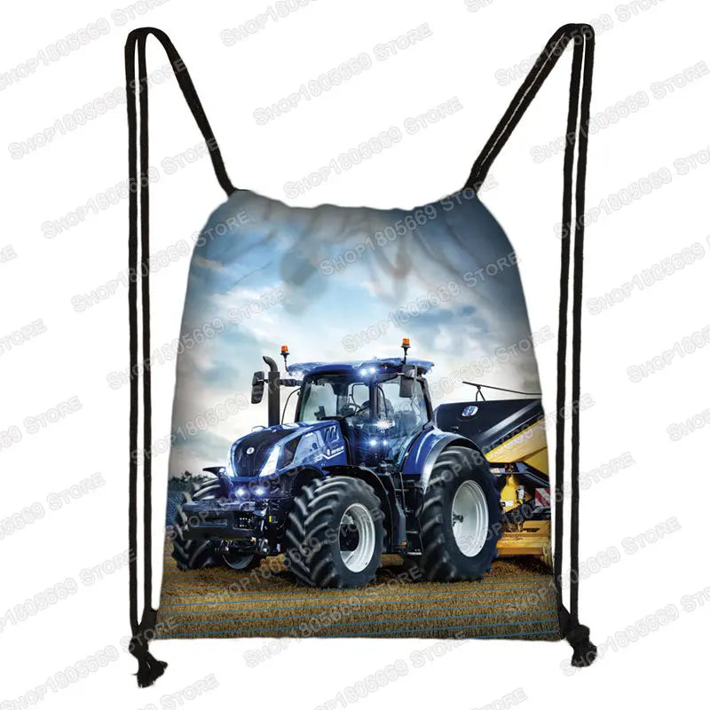 Sac à dos toile motif tracteur enfant