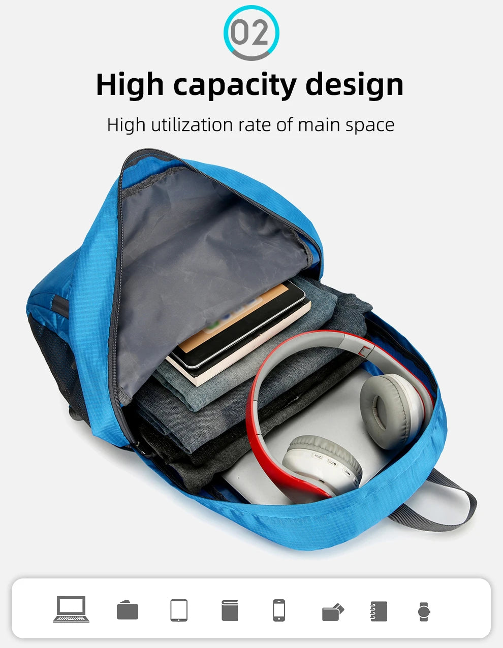 Sac à dos randonnée pliable 23L en nylon