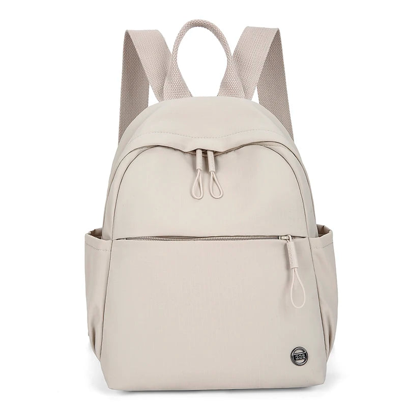 Petit sac à dos femme en nylon à poche avant zippée