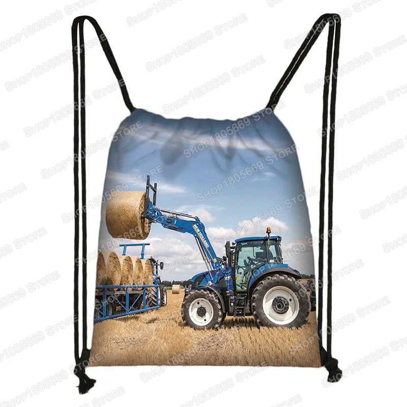 Sac à dos toile motif tracteur enfant