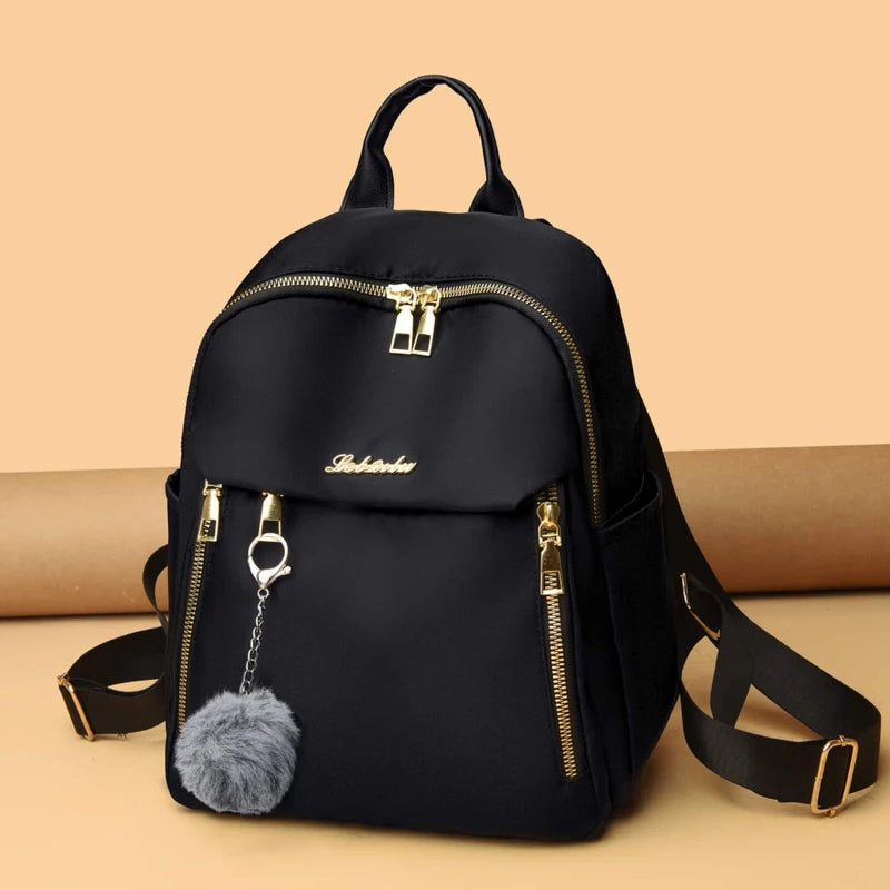 Sac à dos femme en toile Oxford noir