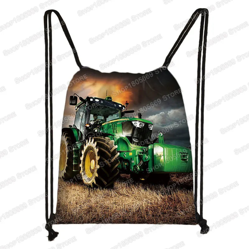 Sac à dos toile motif tracteur enfant