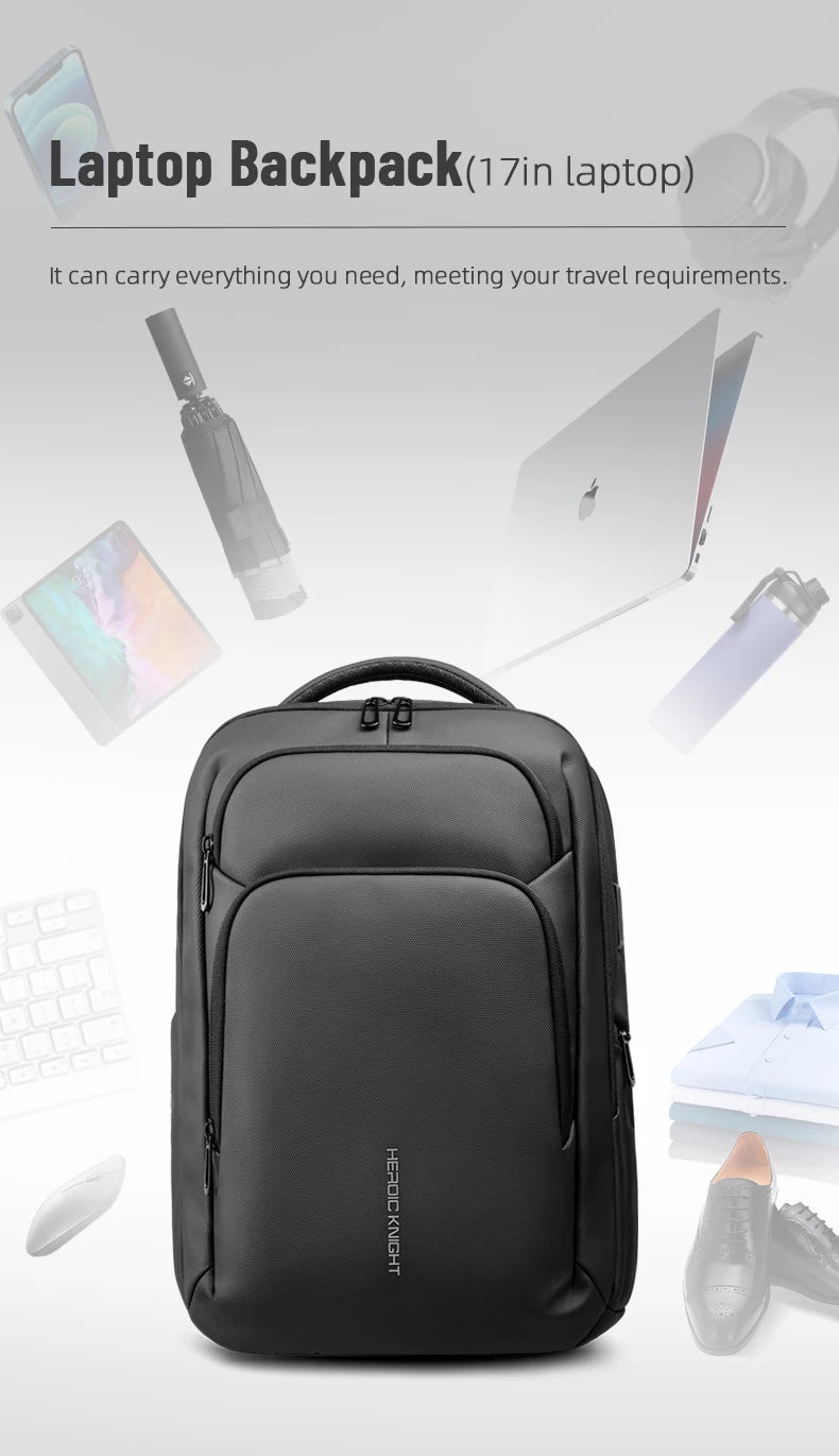 Sac à dos ordinateur 17.3 pouces en toile Oxford avec USB
