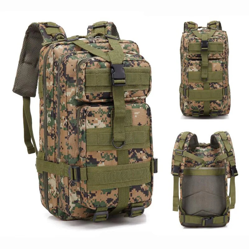 Sac à dos militaire 20-25L en nylon camouflage
