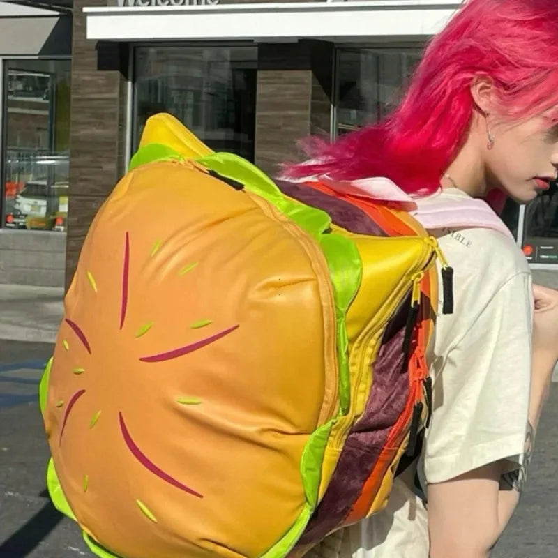 Sac à dos en forme de hamburger pour ordinateur